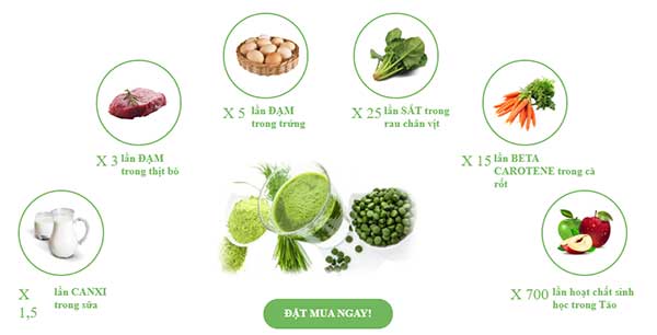 Giá trị dinh dưỡng trong Spirulina Spimate