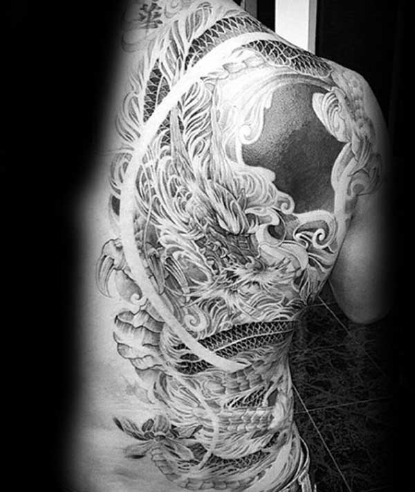 Black dragon tattoo