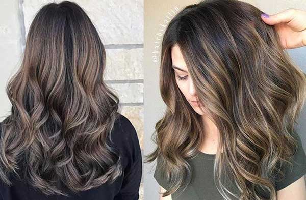 Smoky brown hair color Highlight