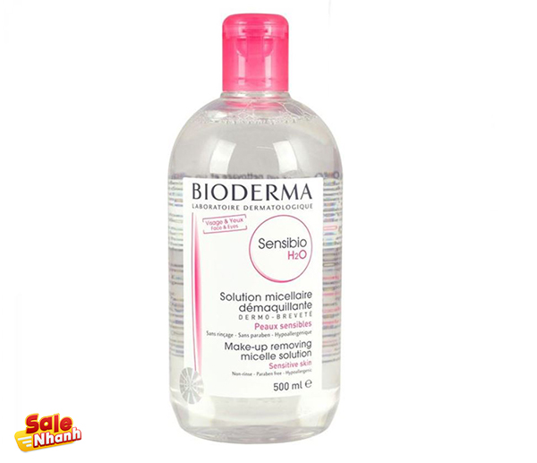 Sữa rửa mặt review Bioderma Sensibio H2O salenhanh
