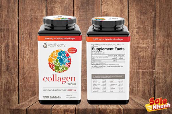 Sản phẩm viên uống youtheory collagen