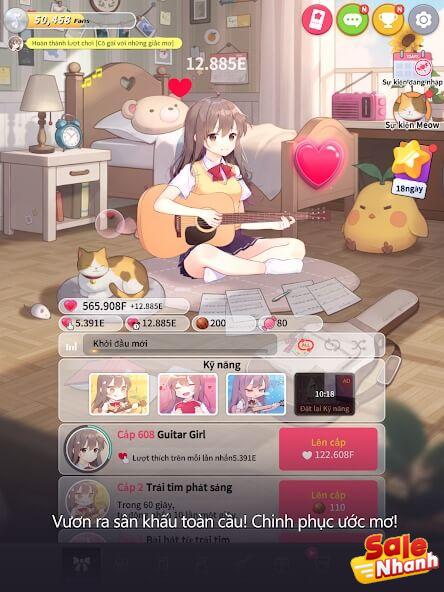 cô gái chơi guitar