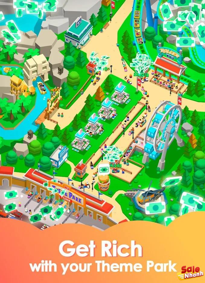 Đồ họa Idle Theme Park Tycoon
