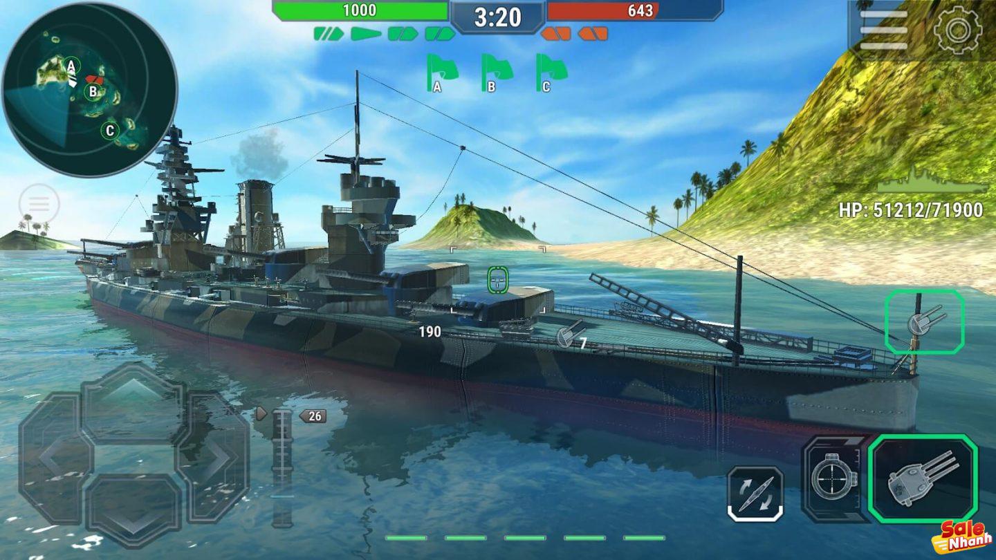 Warships Universe Sea Battle MOD APKMODY bởi 1440x810