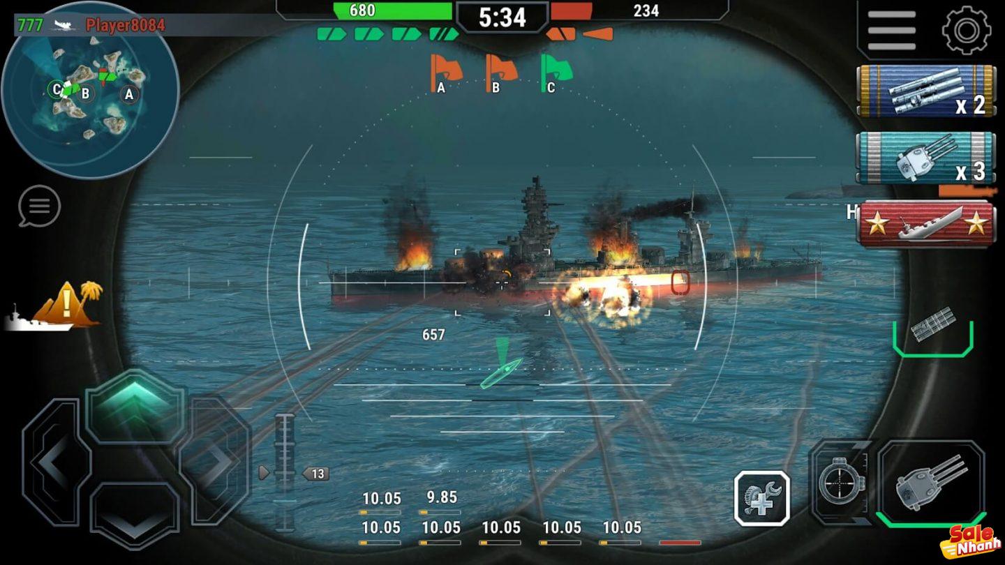 Vũ trụ Hải quân Battle of Warships 1440x810 dành cho Android